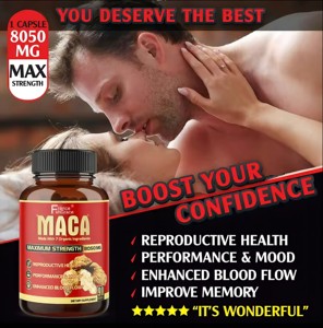 Chăm sóc sức khỏe Đen Maca chiết xuất từ rễ 500mg Maca gốc viên nang cho nam giới hỗ trợ năng lượng Maca viên nang - Product Image 5