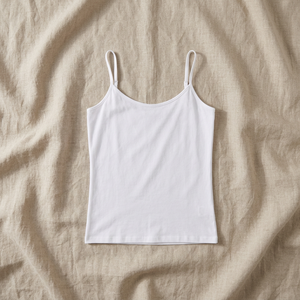 Canotta da donna in cotone 2 pezzi in M/L bianco - Product Image 3