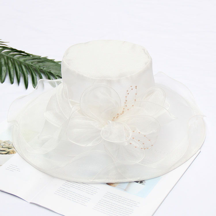 Women Kentucky Derby Church Hat Dress Fascinator Bridal Organza display picture 1