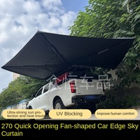 Tente d'été pliable en forme d'éventail à 270 degrés pour camping en plein air, pare-soleil pour SUV et pick-up, résistante à la pluie