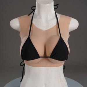 Prótesis de silicona de <span class=keywords><strong>busto</strong></span> completo con cuello redondo, placa pectoral falsa para crear curvas femeninas, realista para Crossdresser, CD, MTF, Cosplay - Product Image 1