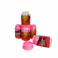 Nouveaux pots en plastique PET de 3,5 g au design de canette de soda, 100 ml, avec bouchon à clapet, pour bonbons gélifiés, herbes sèches et fleurs