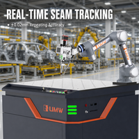 Mesin Las Laser Industri Otomatis 1500W Fiber Robot Arm Dual Head untuk Baja Tahan Karat Aluminium Baja Karbon