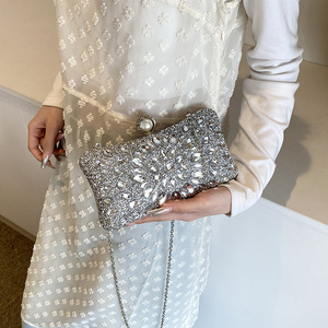 <span class=keywords><strong>Bolso</strong></span> de mano de noche de cristal para mujer, <span class=keywords><strong>bolso</strong></span> de mano, monederos Minaudiere de Metal <span class=keywords><strong>con</strong></span> diamantes de imitación coloridos para boda <span class=keywords><strong>con</strong></span> <span class=keywords><strong>cadena</strong></span> - Product Image 5
