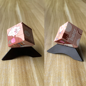 Cadeaux promotionnels OEM Impression UV personnalisée carrée 3x3 Vitesse de rotation Puzzle <span class=keywords><strong>Cube</strong></span> Jouet en plastique Mini <span class=keywords><strong>3</strong></span>.5cm Cubes magiques - Product Image 3
