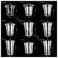 Gobelets en plastique PET transparents personnalisables avec couvercles pour matcha latte, café glacé à emporter, 12oz, 14oz, 16oz, 18oz, 20oz, 24oz