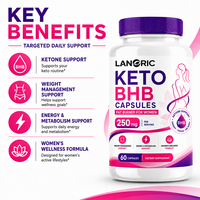 Capsules Lanoric OEM Vegan Keto Burn Diet Bhb, produits alimentaires, complément alimentaire pour brûler les graisses rapidement, capsules Keto Bhb pour la nuit