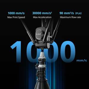 FLSUN T1 Pro Extrusor de Doble Engranaje Ultra Rápido de 1000 mm/s 300 ° Impresora 3D Delta Nueva con Boquilla C, Nivelación Automática de un Botón, Monitoreo por IA y Tecnología FDM - Product Image 2