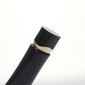 Envase cosmético ovalado negro de lujo al por mayor con tapa ovalada dorada para loción, envase exprimible para el cuidado de la piel - Product Image 6