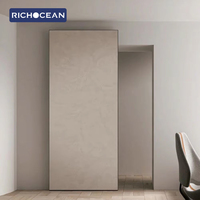 Portes coulissantes en verre avec cadre en aluminium fin et étanche RICHOCEAN Chine, cloison de séparation, porte d'entrée