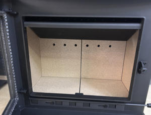 Stufa <span class=keywords><strong>a</strong></span> Legna R1002A da 10KW in Acciaio Nero, Ecologica, per Riscaldamento Interno, Durevole, Camino <span class=keywords><strong>a</strong></span> Legna con Ingresso <span class=keywords><strong>Aria</strong></span> Secondario - Product Image 3