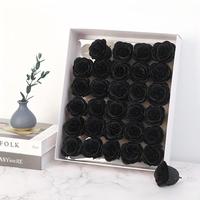 Têtes de roses artificielles en gros avec paillettes, poudre dorée, cristaux, pour la Saint-Valentin, roses artificielles à sequins pour fleuristes DIY