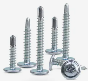 Vis autoperceuse à tête cylindrique zinguée avec écrou, pour panneaux de particules, toitures, terrasses, en acier inoxydable A4 noir, plastique, MDF, béton - Product Image 1