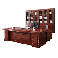 Bureau de direction moderne simple, nouveau style chinois, bord droit, bureau d'ordinateur pour patron, bureaux de direction