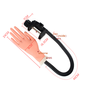 Main d'entraînement en silicone pour la pratique des ongles, outil souple pour l'art des ongles, bras flexible, modèle de main pour la <span class=keywords><strong>manucure</strong></span> en acrylique - Product Image 4