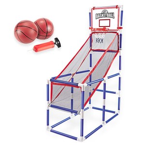 Juego de baloncesto Arcade para interior/exterior, aro de baloncesto de un solo <span class=keywords><strong>tiro</strong></span> con 2 pelotas de baloncesto inflador para niños - Product Image 1