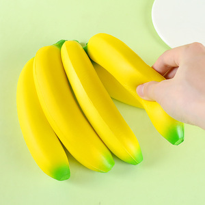 Modelo de plátano simulado de PU, juguete exprimible, decoración para el hogar, escaparate de tienda, accesorios de fotografía - Product Image 1