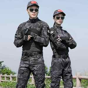 Abito tattico resistente da istruttore estivo traspirante con maniche corte mimetiche mimetiche - Product Image 1