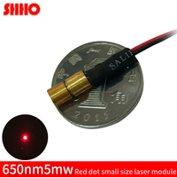 Module laser rouge 650nm de haute qualité, 5mw, diamètre de diode 4mm, super petite taille et localisateur de points, accessoires de machine optique, en laiton, 2 pièces