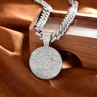 NL2064 Collier à pendentif en forme de diamant personnalisable pour homme 7 tours Lien plaqué or Hipster Hip-Hop Accessoires cubains Alliage de zinc