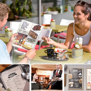 Porta Menu Bifacciale Personalizzato con Custodia Protettiva in PVC Trasparente per Ristoranti, Bar, Caffè e Supermercati - Product Image 2