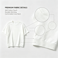 T-shirt ample et court LANMORN, personnalisable avec logo, pour homme, style boxy, manches courtes.
