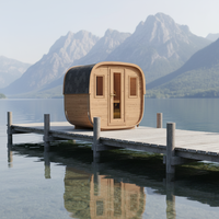 Sauna cube de luxe pour l'extérieur, vente en gros directe d'usine, sauna à vapeur traditionnel pour 4 personnes, utilisation familiale, avec chauffage