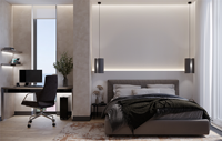 Conception d'intérieur d'hôtel 5 étoiles moderne, dessin CAO 2D et rendu 3D pour projet d'appartement