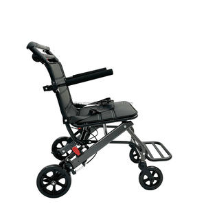 Fauteuil roulant de voyage pliable léger Fauteuil roulant manuel en alliage d'aluminium standard portable personnalisé - Product Image 2