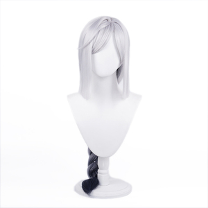 Peluca de <span class=keywords><strong>Cosplay</strong></span> Ainizi de 80 cm, Sintética, Larga, Lisa, Trenzada, Plateada con Mezcla de Gris, de <span class=keywords><strong>Shenhe</strong></span> de <span class=keywords><strong>Genshin</strong></span> <span class=keywords><strong>Impact</strong></span>, para Mujer - Product Image 5
