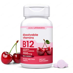 LIFEWORTH Metilcobalamina B12, Tabletas de Absorción Rápida, ODM 2500mcg, Veganas, Sin Gluten, Sin Soya, Sin OMG, 90 Tabletas - Product Image 1