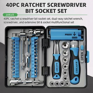 40 In 1 Ratchet Wrench <b>Set</b> 1/4 In Socket Steel <b>Hand</b> <b>Tool</b> Kit For Home Maintenance - Product Image 2
