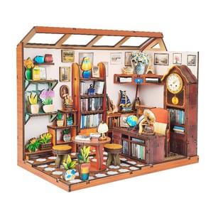 Kit de Quebra-Cabeça Educacional de Madeira Y-TOP DIY - Mini Livraria Temática - Modelo 3D com Iluminação, 500 Peças para Idades a Partir de 8 Anos - Product Image 1