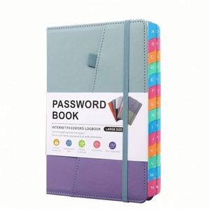 Premium Mini A5 Leather Diary with Alphabet <b>Labels</b> Internet Password Log Manager for Home Office - Product Image 4
