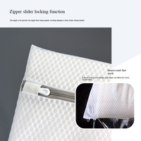 Ensemble de 5 pièces en maille nid d'abeille pliable et portable, drap de lit familial à manches courtes, sac à linge personnalisé