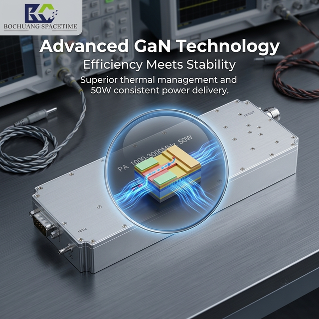 Bochuang SpaceTime BC20260520 1100MHz Bandwidth Frequency Power Amplifier GAN Chip Solution Software RS485 Customized Module