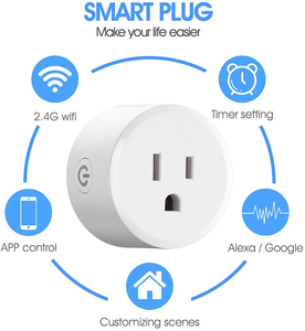 Alexa/Google nhà tương thích tuya nhà thông minh ZigBee tường ổ cắm 10A wifi thông minh cắm - Product Image 6