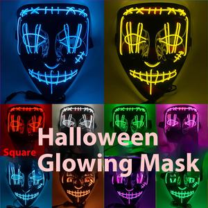 Halloween Horror Funny <span class=keywords><strong>Ghostface</strong></span> Máscara LED luminosa Nuevo producto creativo para fiestas de graduación Efecto de sangre hecho de plástico - Product Image 2
