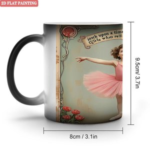 Mug en céramique noir givré 11oz, vierge pour sublimation, tasse magique thermosensible, pour l'art et le bricolage - Product Image 1