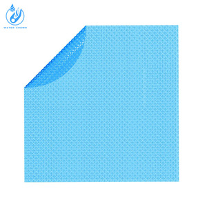 Bâche isolante en PVC pour <span class=keywords><strong>piscine</strong></span> familiale Water Crown, durable, personnalisable, fond à <span class=keywords><strong>bulles</strong></span> carré, installation facile, bleue - Product Image 4