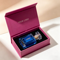 Boîte à parfum rigide magnétique de luxe avec logo en feuille d'or, boîte cadeau haut de gamme pour parfum, boîte à parfum en encre de soja avec insert en EVA