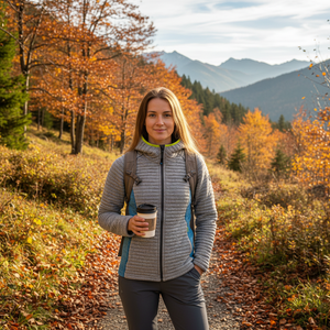 Felpa con cerniera di alta qualità da donna PRESOLANA felpa con Logo personalizzato foderato per abbigliamento lungo autunno/inverno con Design leggero - Product Image 3