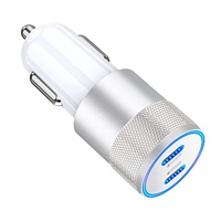 Chargeur de voiture 2 en 1 en alliage d'aluminium, nouveau type C PD, 2 ports type C, chargeur de téléphone portable, adaptateur de voiture à charge rapide