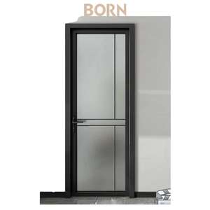 Putih setengah bulat jendela aluminium lengkungan atas kaca antigores desain isolasi suara jendela tingkap Perancis dengan Gril - Product Image 2