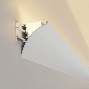 Profilé LED en aluminium pour éclairage <span class=keywords><strong>indirect</strong></span> bidirectionnel, type mur-washer, pour plinthe murale, moulure de couronne <span class=keywords><strong>et</strong></span> villa linéaire - Product Image 3