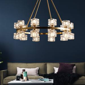 Luxury All-Copper Crystal Chandelier for High-End Elegant Living Room <b>Dining</b> Room Bedroom Postmodern Minimalist Pendant <b>Lights</b> - Product Image 3