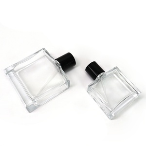 Custom Luxury Empty Clear 30ml 50ml <b>100ml</b> Fragrance Perfume <b>Glass</b> <b>Bottle</b> Square Cosmetic Spray <b>Bottle</b> With Box - Product Image 3