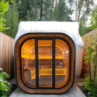 HELIUS USA sauna en épicéa en bois massif stock chauffage électrique extérieur sauna traditionnel pour villla