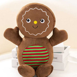 Factory Direct Sales Chubby Gingerbread Man Striped Belly Cartoon Soft Plush Toys Stuffed Animal Toys <b>Claw</b> <b>Machine</b> Toys for <b>Kids</b> - Product Image 1
