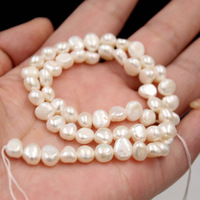 Perles de culture d'eau douce baroques JD GEMS, grandes, blanches, roses, noires, 4-5 mm, qualité AAAAA, certifiées CNAS, brin de perles en vrac pour bijoux